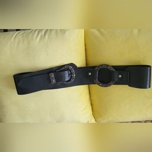 Antoniazzi Firenze Black Wide Belt, Genuine Leather, made in ITALY, size XL
